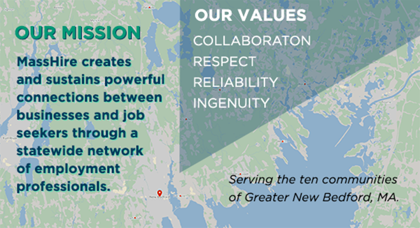 MassHIre Greater New Bedford Workforce Board Image of service area.