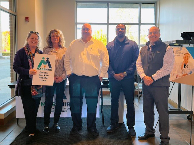 Photo of MassHire team members at Job Fair