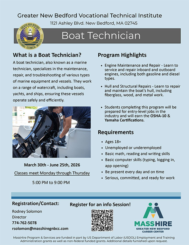 Boat Technician training flyer