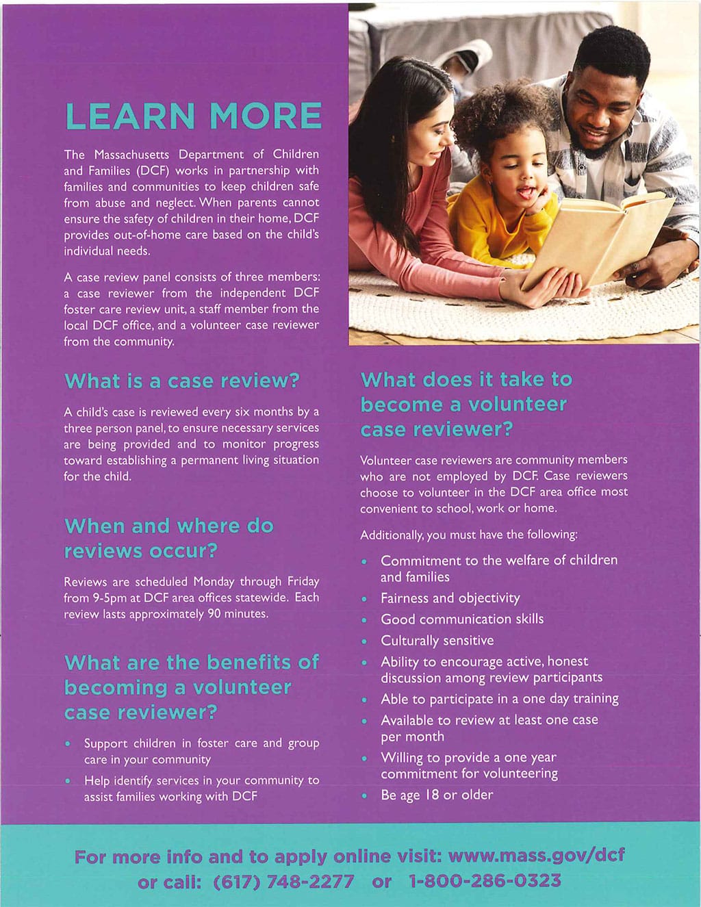 Volunteer as a Foster Care Case Reviewer image of PDF content. This link will open PDF in a new tab.