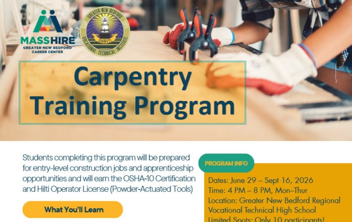 Carpentry flyer graphic