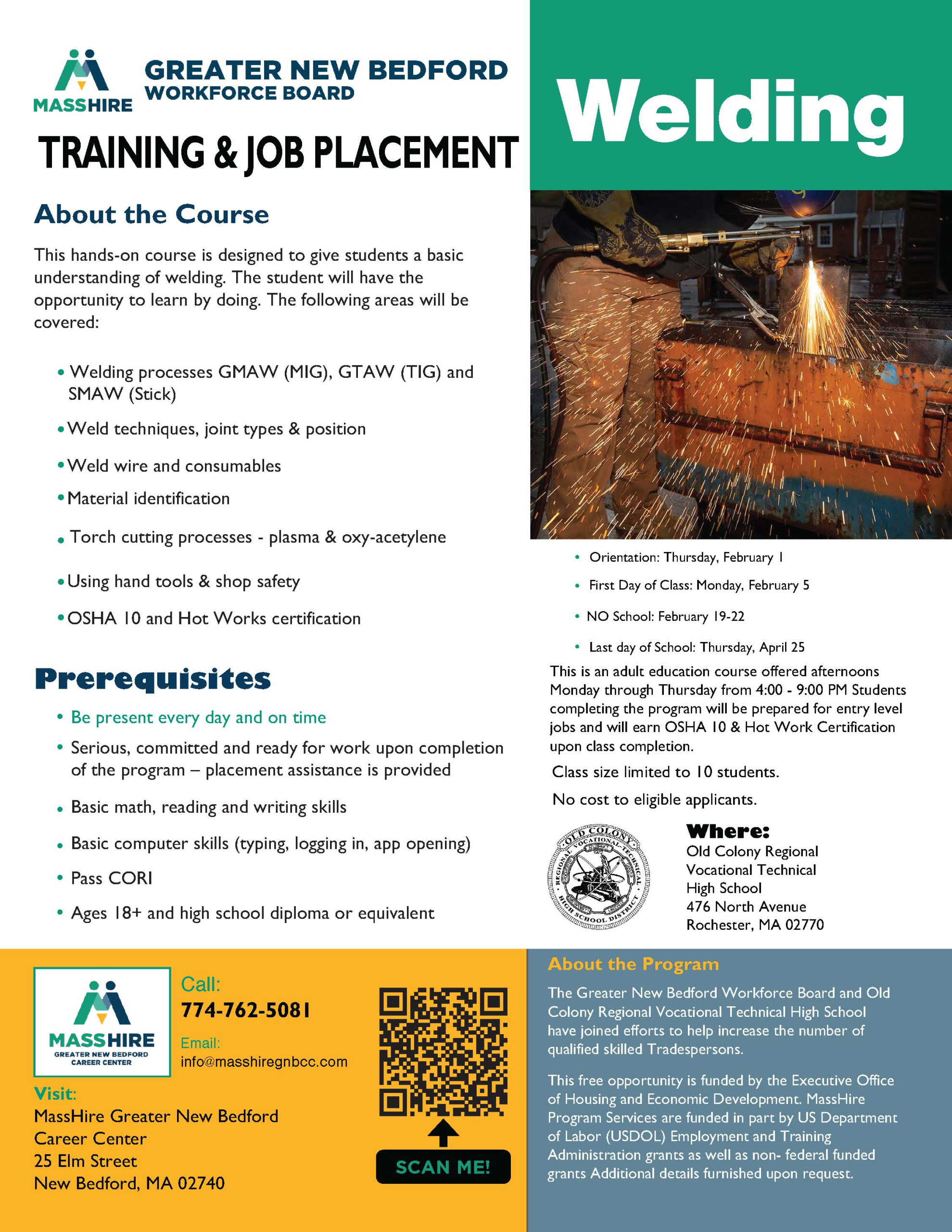 Welding Training and Job Placement