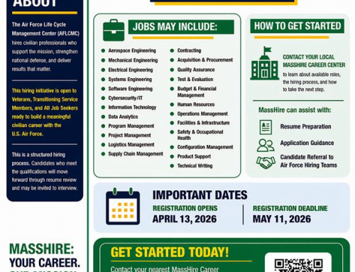 MassHire and Hanscom Air Force Bace Are Collaborating in a Civilian Hiring Event