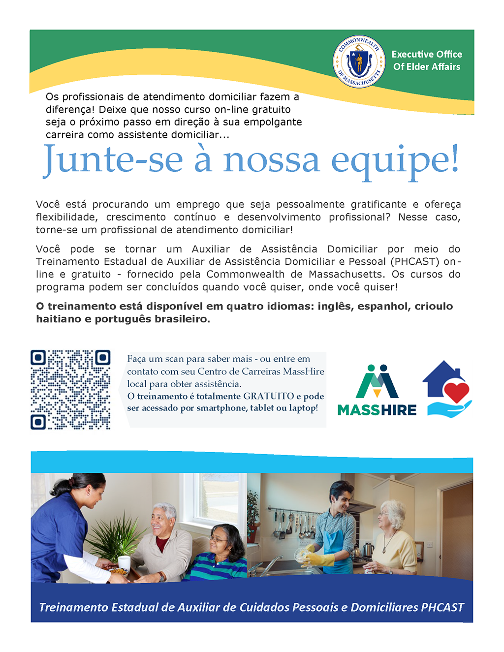 Free Personal Home Care Training in Portuguese
