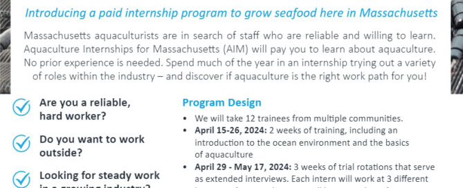 Aquaculture Internship Program - Poster