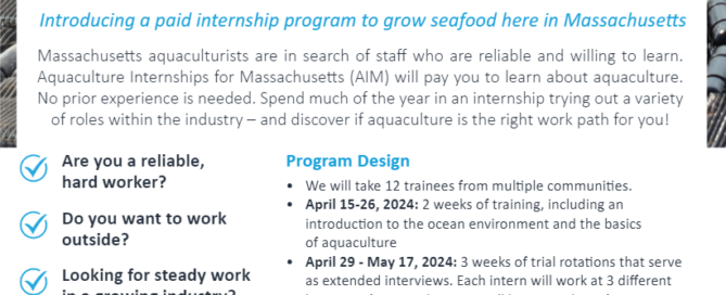 Aquaculture Internship Program - Poster