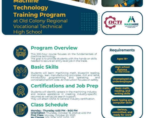 Machine  Technology  Training  Program  at Old Colony Regional Vocational Technical High School