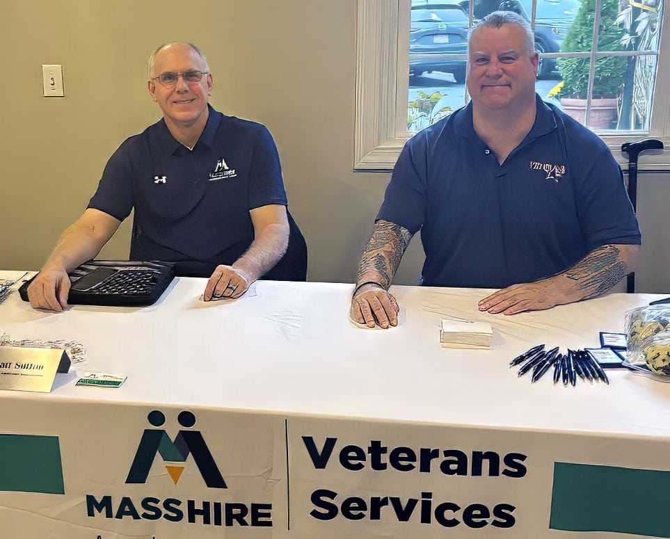 (L-R) Matt Sutton, Veterans Employment Representative/DVOP Specialist, and Chris Main, Employment and Training Specialist with Veterans, Inc.