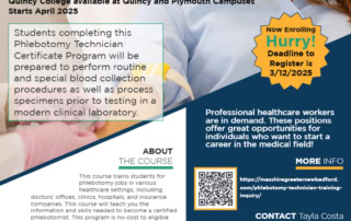 Image of Phlebotomy Technician traing flyer