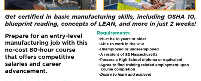 Manufacturing Training flyer